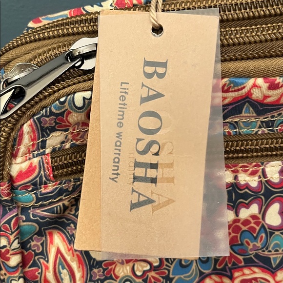 Baosha convertible book bag and crossbody in floral print - Picture 2 of 7